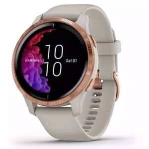 Unisex Venu Light Sand Silicone Strap Touchscreen Smart Watch 43mm